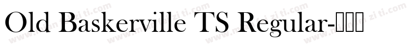Old Baskerville TS Regular字体转换